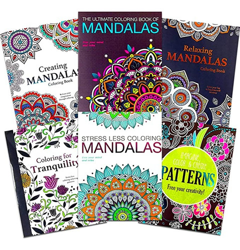 Libro De Mandalas Animales/paisajes Colorear Para Relajarse