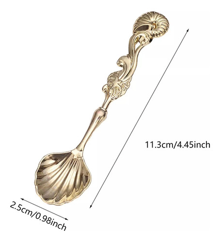 Xu 2pcs Cuchara De Café Pequeña For Manualidades, Dorada