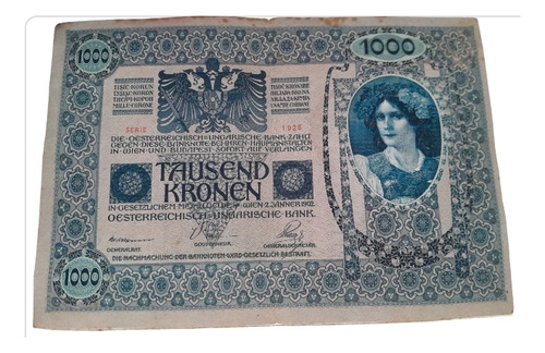 Billete De Austria,1000 Coronas De 1902