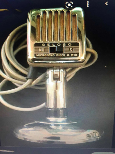 Antiguo Micrófono Geloso N 1110 Made In Italy Vintaje Único