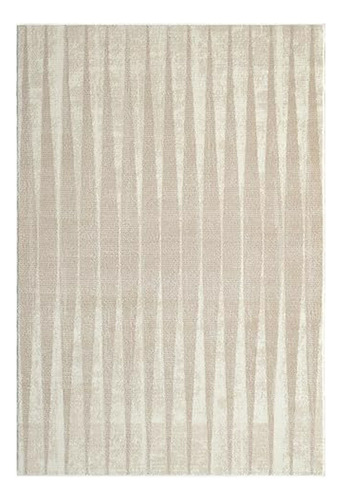 Alfombra Abani Terra Cream 2' X 3' - Patrón De Líneas Vertic