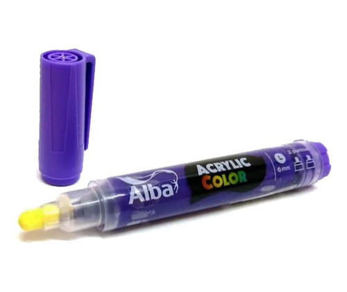 Marcador Alba Acrylic Color 6 Mm Colores Metalicos 