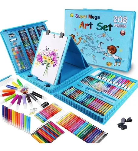 Set De Arte Maleta De Lápices 208pcs Para Colorear Crayones