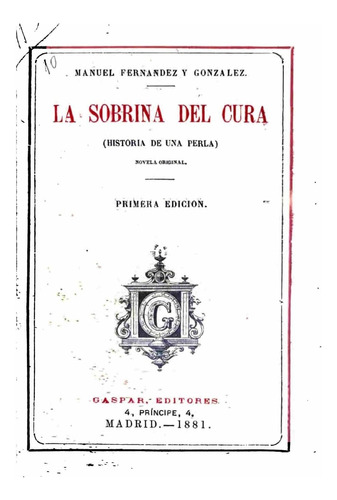 Libro: La Sobrina Del Cura, (historia Una Perla) (spanish