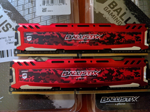 Memória Crucial Ballistix Sport Lt 16gb Ddr4 Cl16