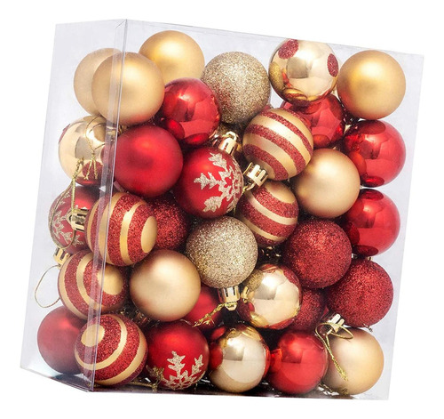 Jjzs 50 Uds Adornos De Bolas De Navidad Adornos For