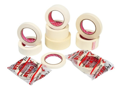 Imagen 2 de 5 de Cinta De Papel Enmascarar Pintor Stiko 18 Mm X 50 Metros