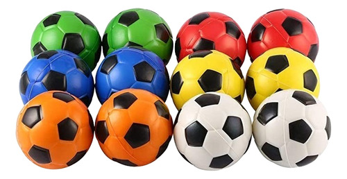 12 Pelotitas Antiestres Squishy Espuma Tipo Balón De Futbol