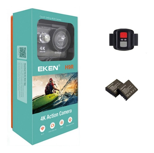 Camara Deportiva H9r Original Logo Eken 4k 25fps ,2 Baterías