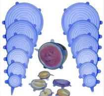 Comprar Tapas Silicona Ollas Recipientes 6 Unidades Cocina Frutas