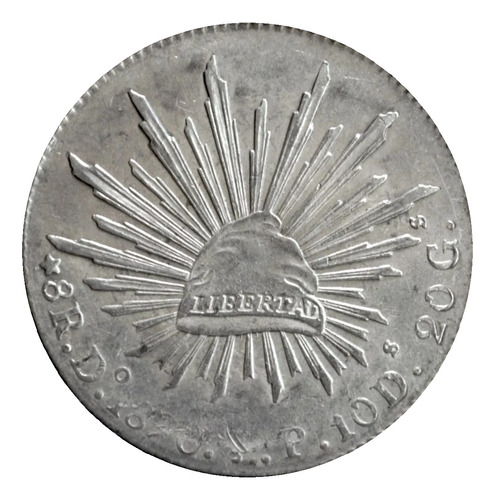 Moneda 8 Reales Plata 1ra Rep 1890 Durango Do Jp