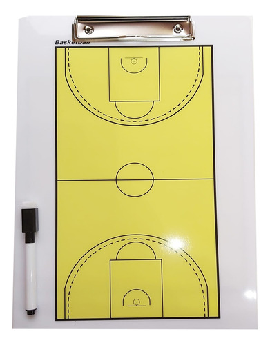 Pizarra Tabla Táctica Básketball C/marcador Entrenador 