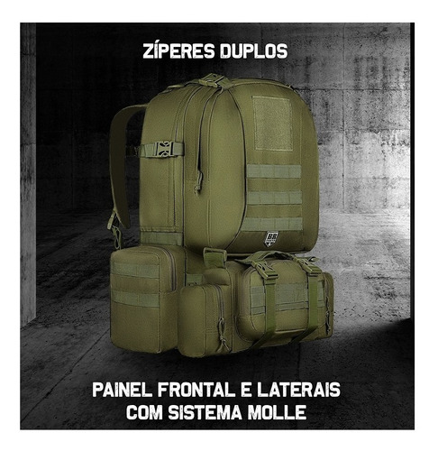 Mochila Tática Desmontável Modular Notebook Brforce Original