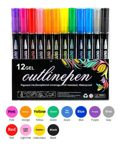 Bolígrafos De Pintura De Doble Color De 24 Colores Para Uso