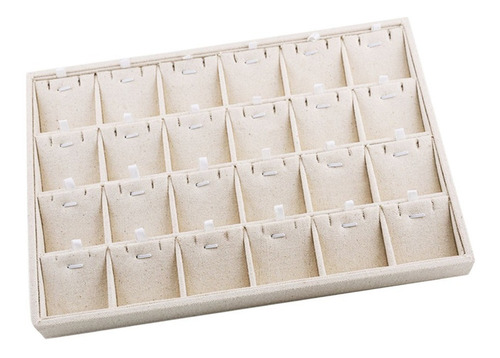 Imagen 5 de 7 de Caja Para Porta Anillos Bandeja De 24 Rejillas Para Collares