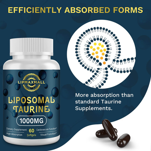 Suplemento De Taurina Liposomal De 1000 Mg Para El Corazón,