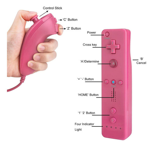 Mote Nunchuk Control Joystick 2 En 1 Mando Para Wii / Wii U
