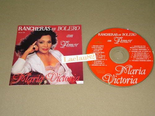 Maria Victoria Rancheras En Bolero Con Amor 1994 Bmg Cd