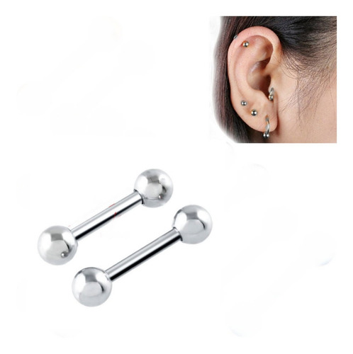 Aretes Piercing Acero Quirúrgico 3mm Regalo Joyas