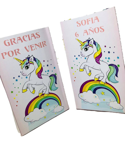 Bolsas Golosineras Personalizadas X 35 Unicornio