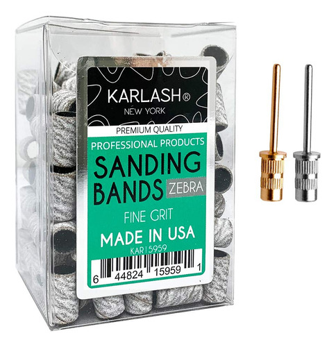 Professional Nail Sanding Bands Zebra Fine Grit File + Free