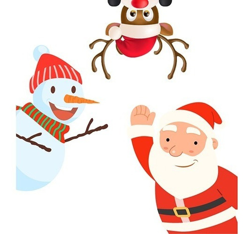 Adesivo De Parede Decoração Natal Papai Noel, Rena E Boneco | Parcelamento sem juros Adesivo De Parede Decoração Natal Papai Noel, Rena E Boneco | Parcelamento sem juros