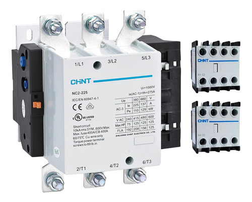 Contactor Chint 225 Amper Bobina 110 Vca Mod. Nc2-225