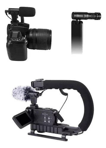 comprar Micrófono Cardioide Para Cámaras Tablet, Pc Smartphones Color Negro