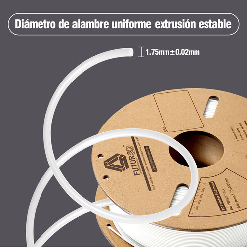 Futur 3D Filamento Pla+ Impresora 3D de 1,75 Mm/1 kg Pla+