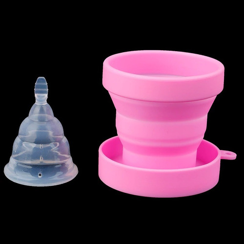 Copa Menstrual De Silicona, Con Vaso Esterilizador, Portátil