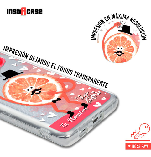 Funda Para Galaxy De Parejas Media Naranja Con Nombre De Él