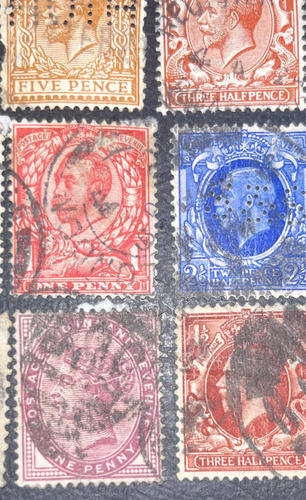 Sello Correo Antiguo Inglés 36 Estampillas Inglesas G. B (Usado)