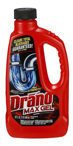 Drano Max Gel Destapa Caños No Daña Cañerias 946 Ml / Cq