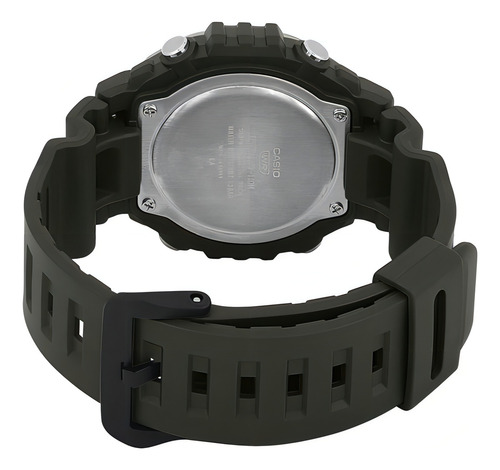Reloj Hombre Casio Mwd-110h Wr100 Alarma Crono Casio Centro Color De La Malla Verde