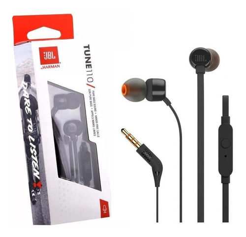 Imagen 1 de 5 de Auriculares Jbl T110 In-ear Pure Bass Microfono