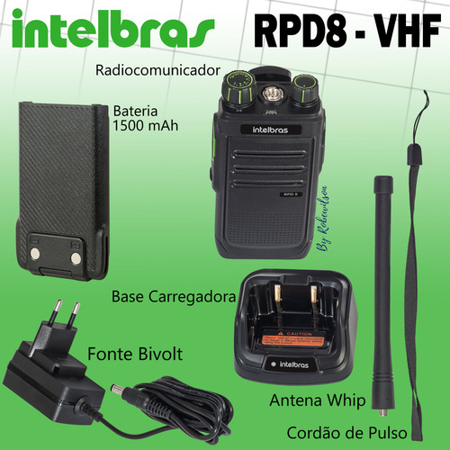 3 X Radiocomunicador Intelbras Rpd8 Vhf Compativel Dep450