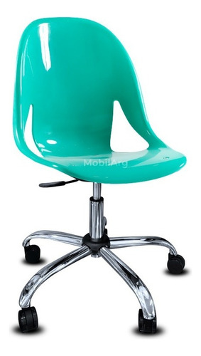 Silla De Escritorio Oficina Neumatica Giratoria Juvenil Nina Color Aqua