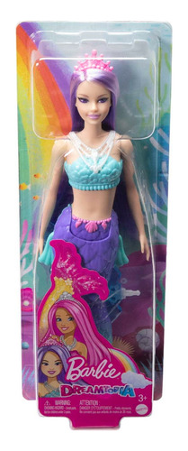 Barbie Dreamtopia Mermaid, Con Cabello Colorido Morado