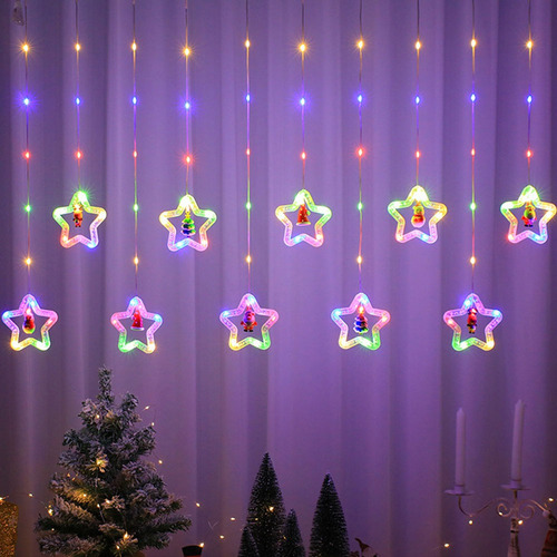 10x Luces De Navidad 3d Estrellas Decorativas Color Led Usb