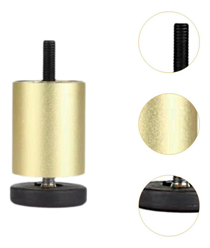 2x Muebles Ajustables Patas Reemplazo De Metal A 12 Cm Oro