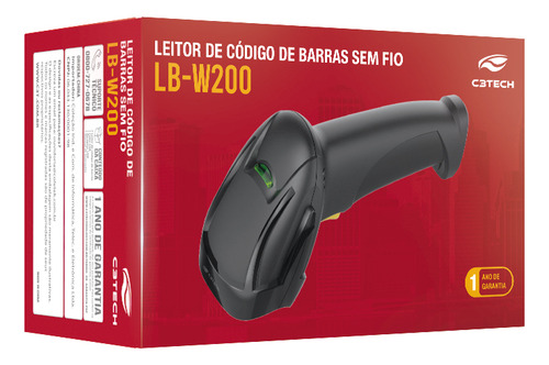 Leitor Danfe Nota Fiscal Código Barras Sem Fio Lb-w200bk V2