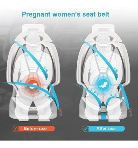 Imagen 7 de 9 de Cinturón De Seguridad Auto Para Mujer Embarazada