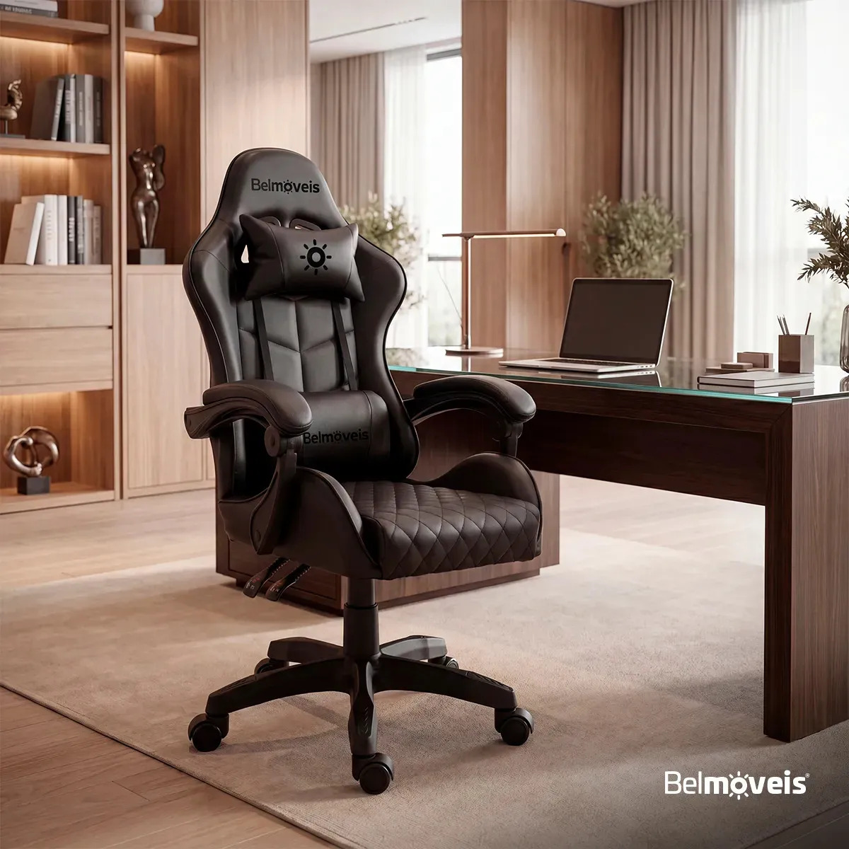 Cadeira Gamer Belmóveis BM4 Ergonômica Reclinável 150 Graus 