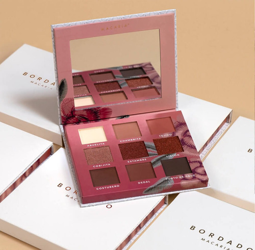 Sombras Premium Modelo Bordado Macaria Color Nude