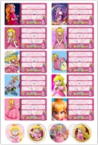 Comprar Etiqueta Escolar Personaliz X10 +4stickers Mario Bross Peach
