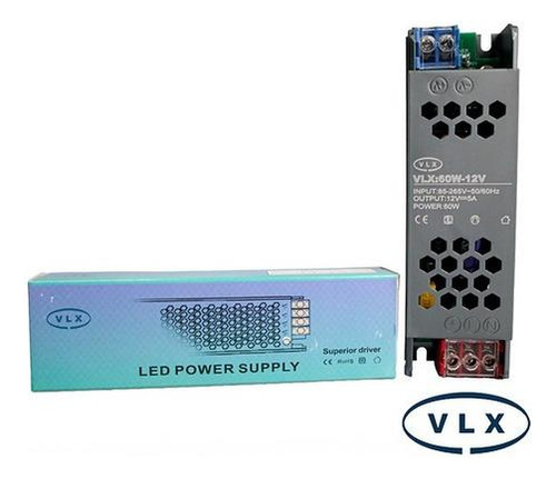 Fonte Chaveada 5a 60w 12v P/ Cftv Fita Led Som Capa Preta