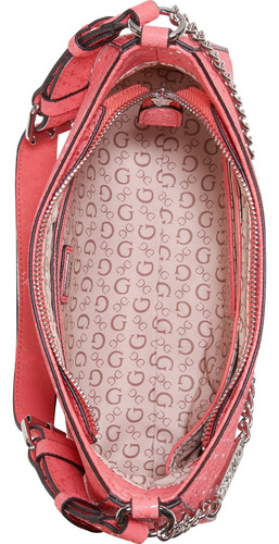 Bolsa Guess Factory Ga960317-wat Acabado de los herrajes Níquel Color Coral Correa de hombro Coral Diseño de la tela Lisa
