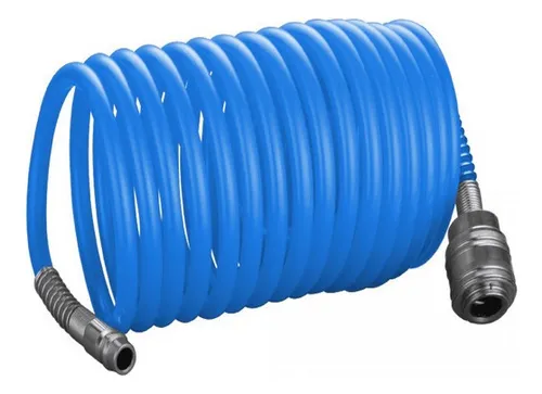 Manguera De Compresor Tipo Resorte Pu Aire 5/8 X 5m Fixtec