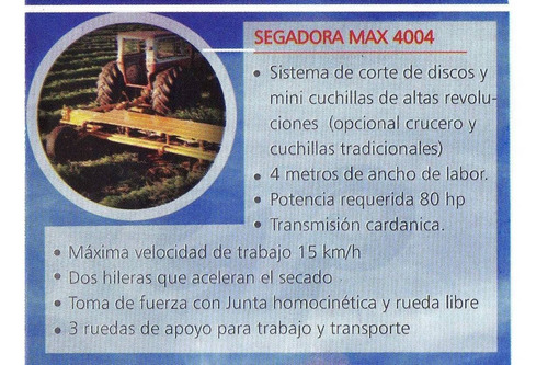 Segadora Max 4004 De Discos 4 Mts De Corte
