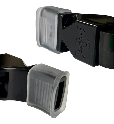 Apito Com Bucal 115dcb Profissional Dalebol Com Dedal Cor Preto